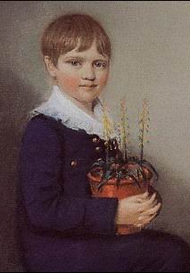 Charles Darwin - portrait als kind (schilderij).